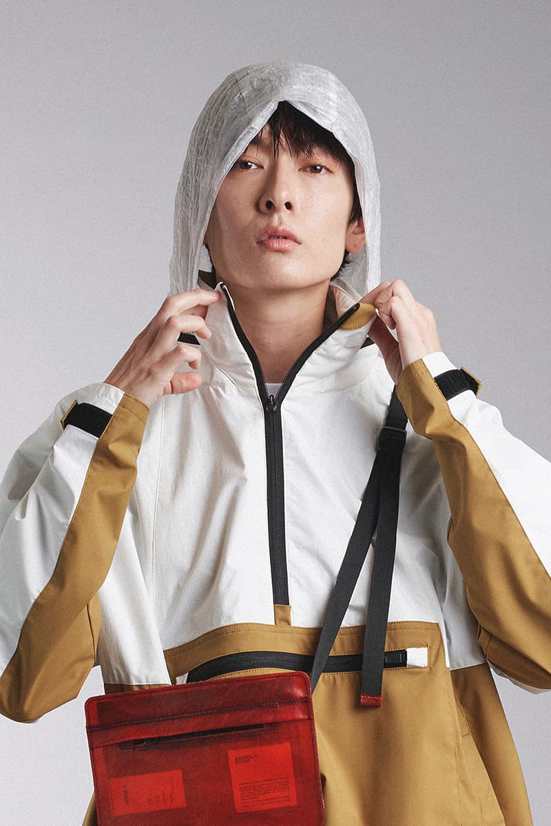 Guerrilla Group SS19 "ROAD FIGHTER" Lookbook collection techwear ECCO transluscent apparition leather X-pac aprons outerwear jackets parkas ROAD FIGHTER