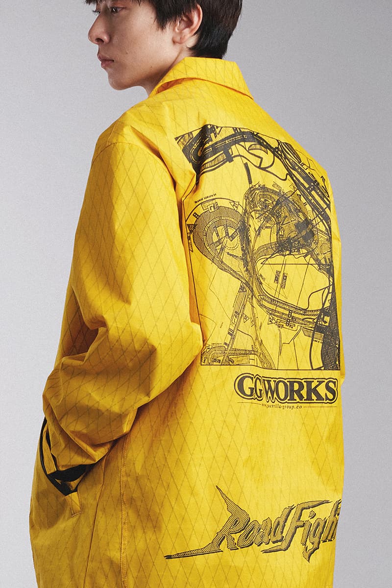 Guerrilla Group SS19 "ROAD FIGHTER" Lookbook collection techwear ECCO transluscent apparition leather X-pac aprons outerwear jackets parkas ROAD FIGHTER