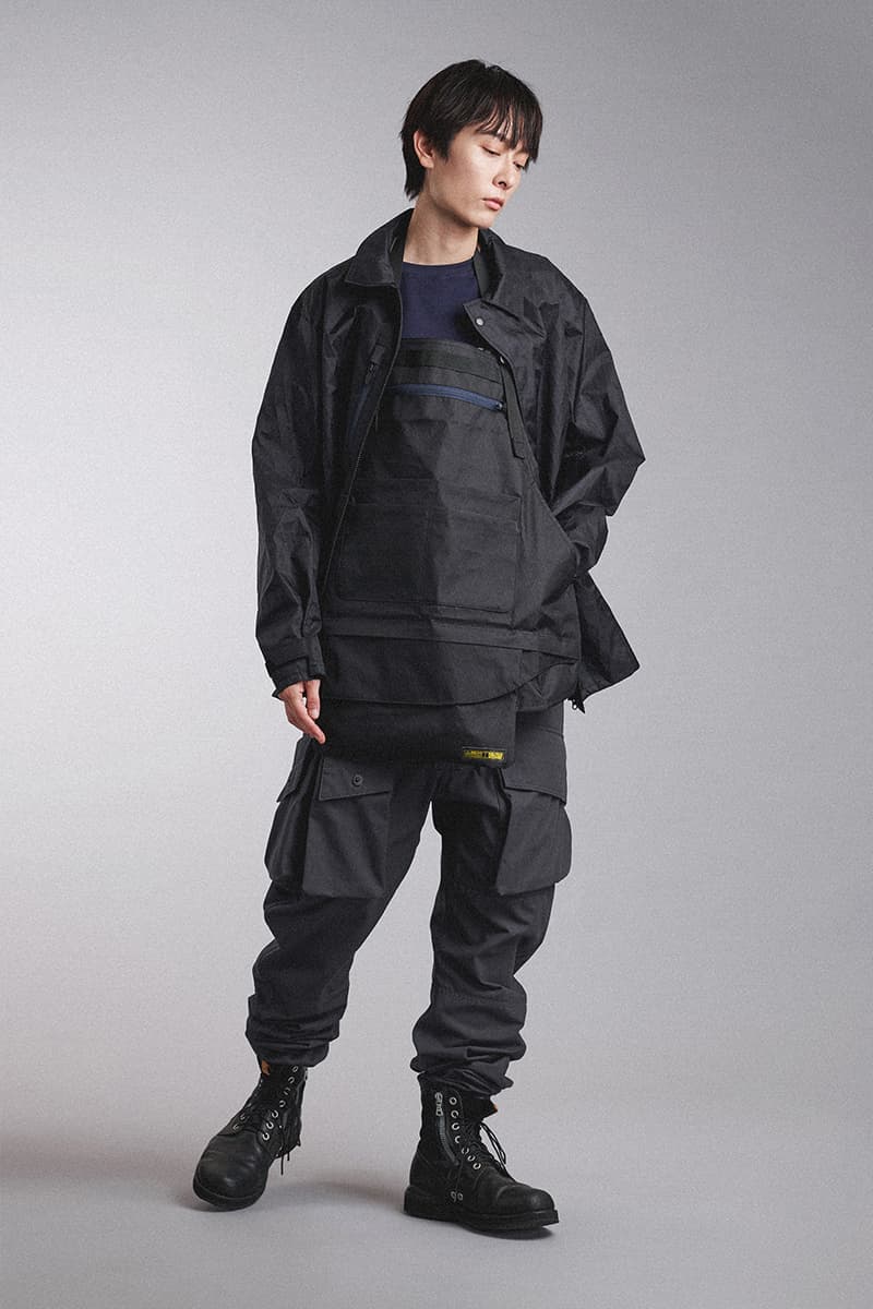 Guerrilla Group SS19 "ROAD FIGHTER" Lookbook collection techwear ECCO transluscent apparition leather X-pac aprons outerwear jackets parkas ROAD FIGHTER