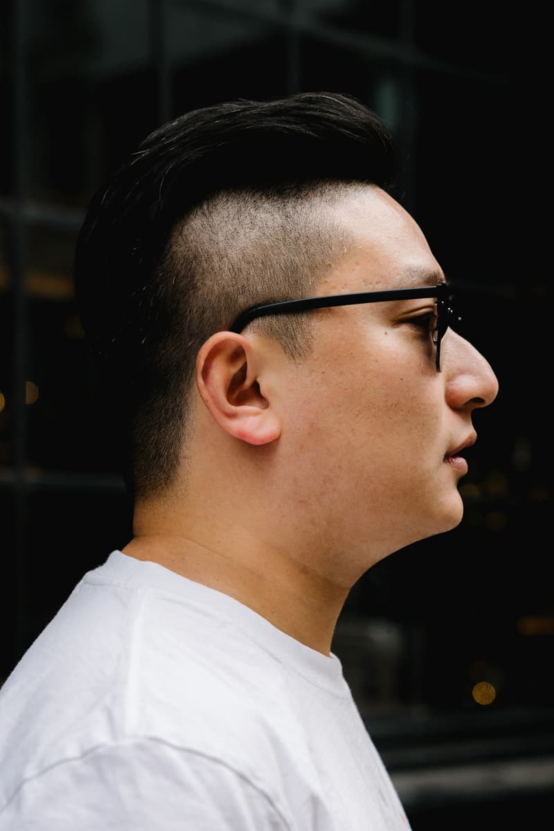 Streetsnaps: Terry Zhu, DOE Shanghai Co-Founder style fashion interview china junya watanabe nike air max 98 triple white colorway on foot outfit