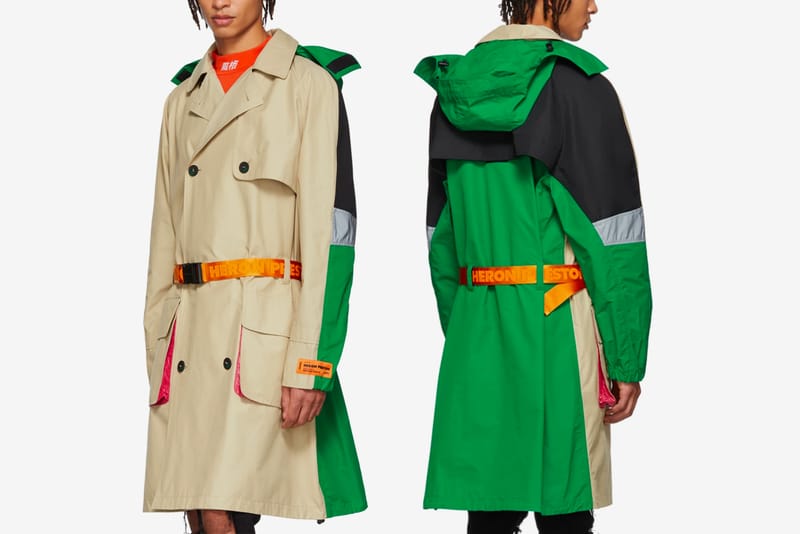 heron preston trench coat