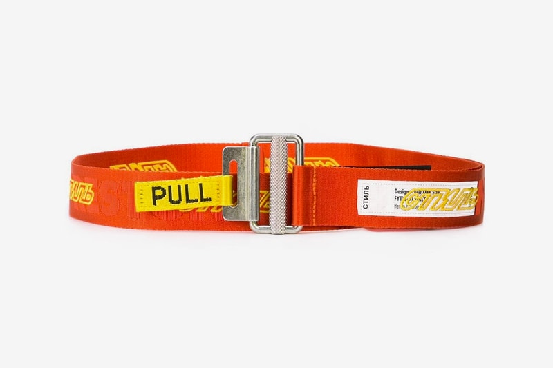 Heron Preston Releases Industrial-Inspired Pull Belt orange yellow price drop release date images accessories