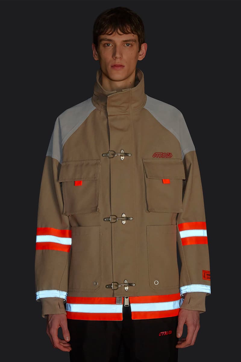 Heron Preston Canvas Fireman Jacket Release fashion grey LN-CC