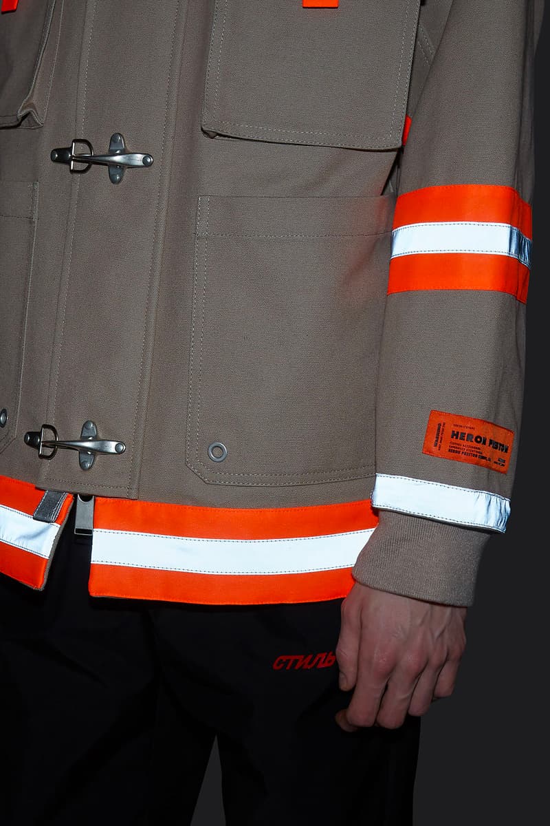 Heron Preston Canvas Fireman Jacket Release fashion grey LN-CC