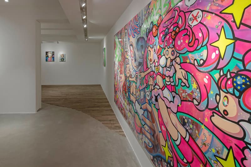 hikari shimoda over the influence los angeles exhibition paintings artworks