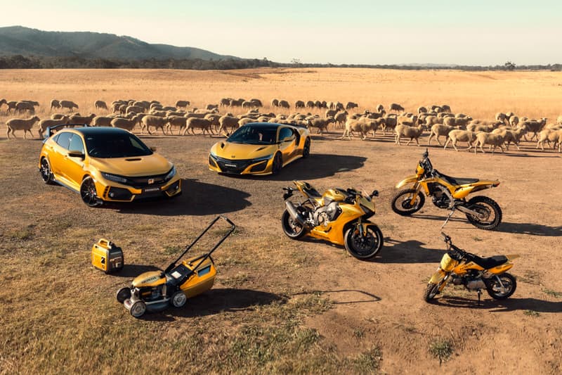 Honda 50th Anniversary Australia Gold NSX racing lawnmower gold wraps Type R Honda Civic