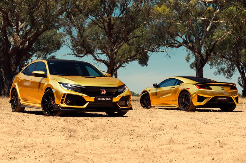 Honda 50th Anniversary Australia Gold NSX racing lawnmower gold wraps Type R Honda Civic