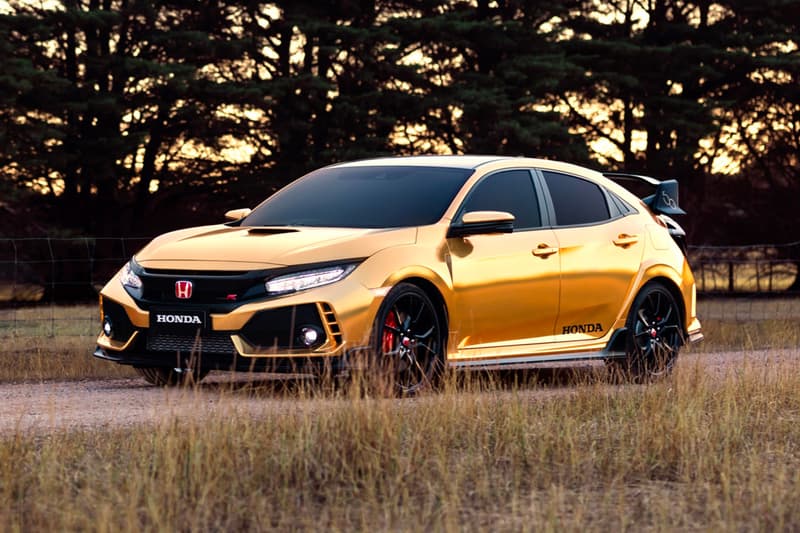 Honda 50th Anniversary Australia Gold NSX racing lawnmower gold wraps Type R Honda Civic
