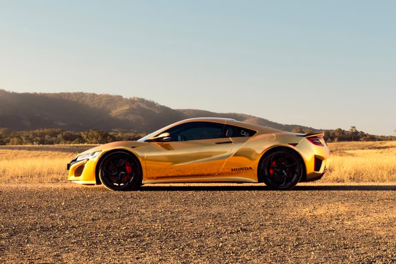 Honda 50th Anniversary Australia Gold NSX racing lawnmower gold wraps Type R Honda Civic