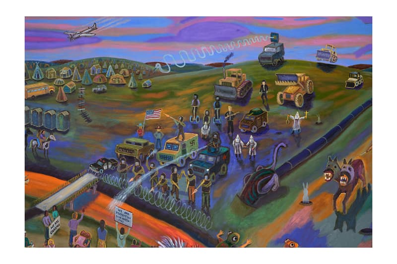 Jim Denomie Standing Rock Paintings Bockley Gallery