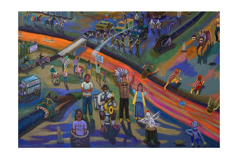 Jim Denomie Standing Rock Paintings Bockley Gallery