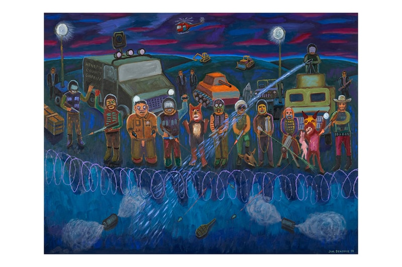 Jim Denomie Standing Rock Paintings Bockley Gallery