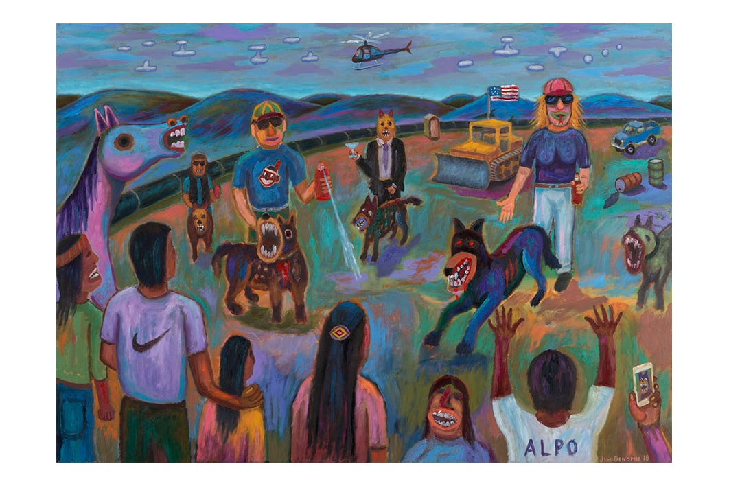 Jim Denomie Standing Rock Paintings Bockley Gallery