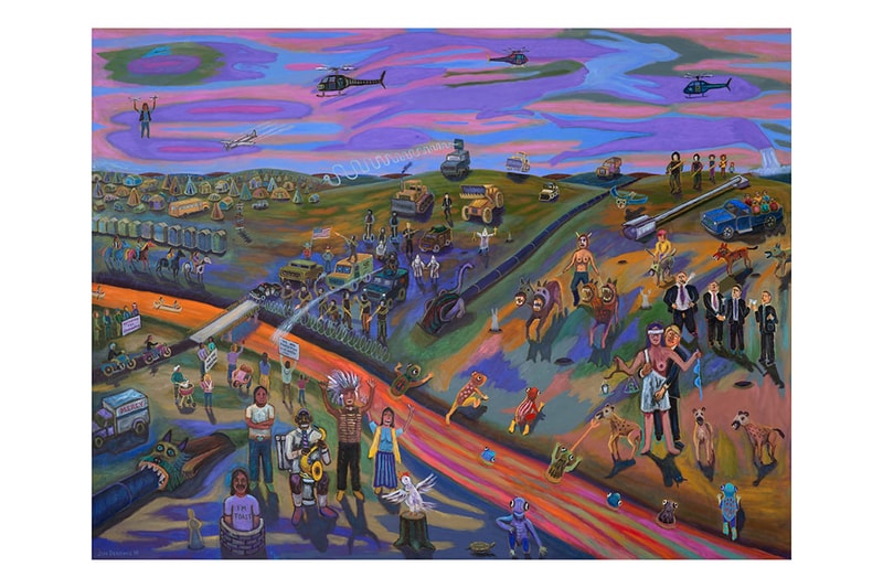 Jim Denomie Standing Rock Paintings Bockley Gallery