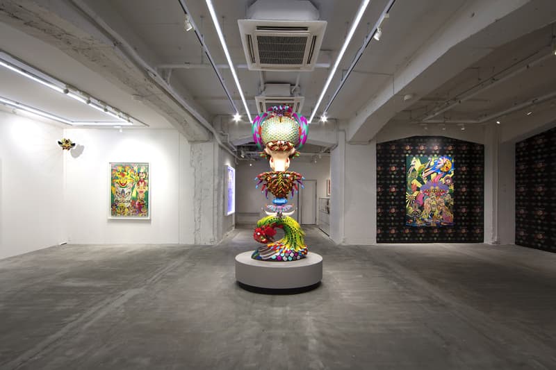 keiichi tanaami adidas originals nanzuka underground exhibition paintings artworks installation sculptures