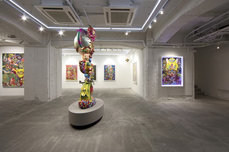 keiichi tanaami adidas originals nanzuka underground exhibition paintings artworks installation sculptures