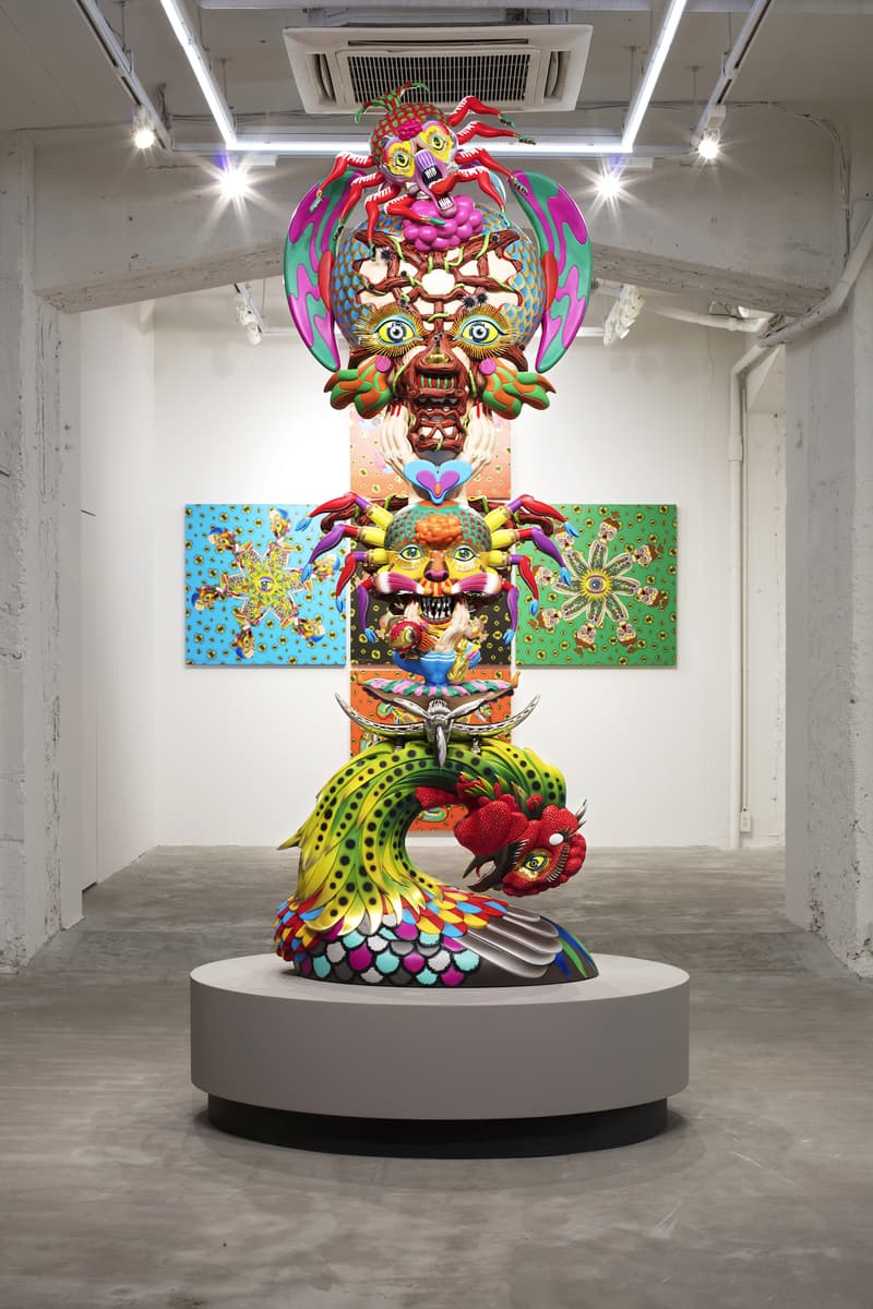 keiichi tanaami adidas originals nanzuka underground exhibition paintings artworks installation sculptures