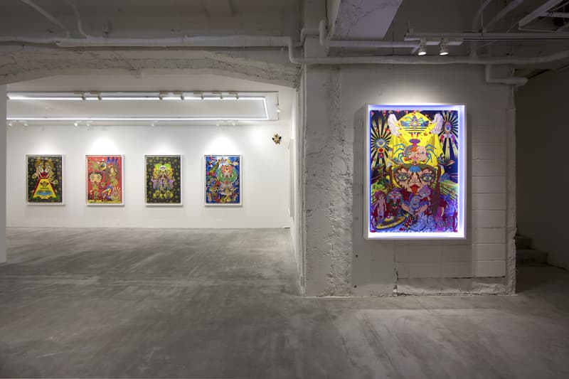 keiichi tanaami adidas originals nanzuka underground exhibition paintings artworks installation sculptures