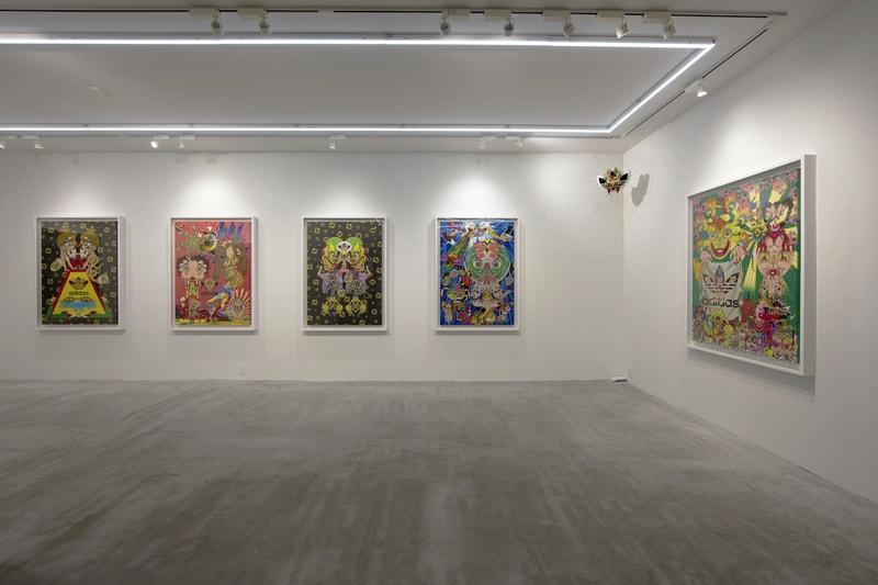 keiichi tanaami adidas originals nanzuka underground exhibition paintings artworks installation sculptures