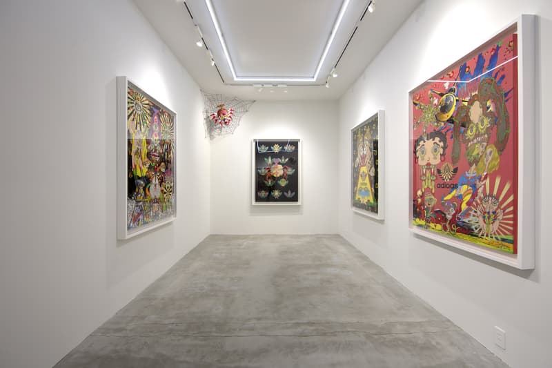 keiichi tanaami adidas originals nanzuka underground exhibition paintings artworks installation sculptures