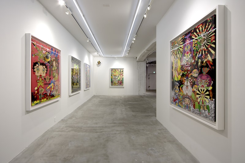 keiichi tanaami adidas originals nanzuka underground exhibition paintings artworks installation sculptures