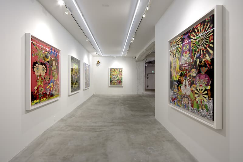 keiichi tanaami adidas originals nanzuka underground exhibition paintings artworks installation sculptures