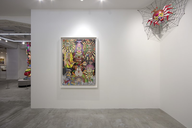 keiichi tanaami adidas originals nanzuka underground exhibition paintings artworks installation sculptures