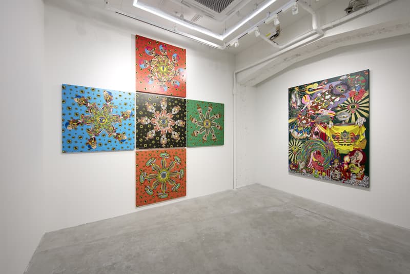 keiichi tanaami adidas originals nanzuka underground exhibition paintings artworks installation sculptures