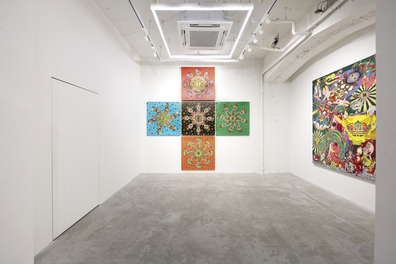 keiichi tanaami adidas originals nanzuka underground exhibition paintings artworks installation sculptures