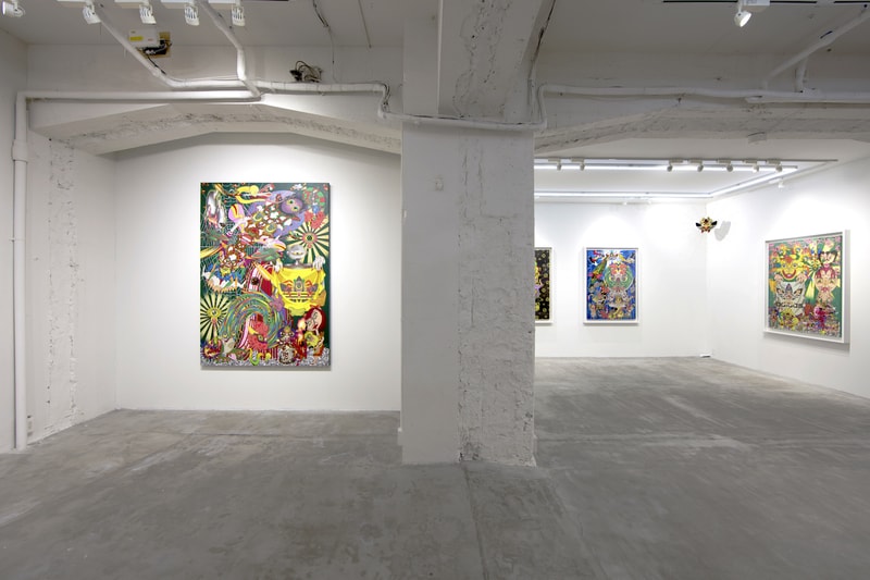 keiichi tanaami adidas originals nanzuka underground exhibition paintings artworks installation sculptures