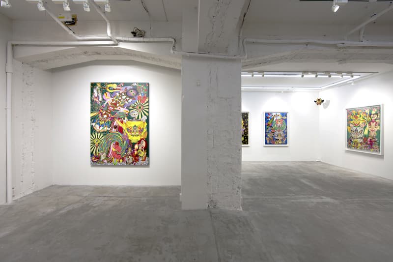 keiichi tanaami adidas originals nanzuka underground exhibition paintings artworks installation sculptures