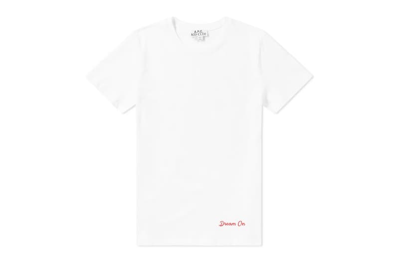 Kid Cudi x A.P.C. Collaboration Available Now petit standard dream on cardigan tennis minimal sneakers south salopette overalls bold stripe tee splash tee release info price