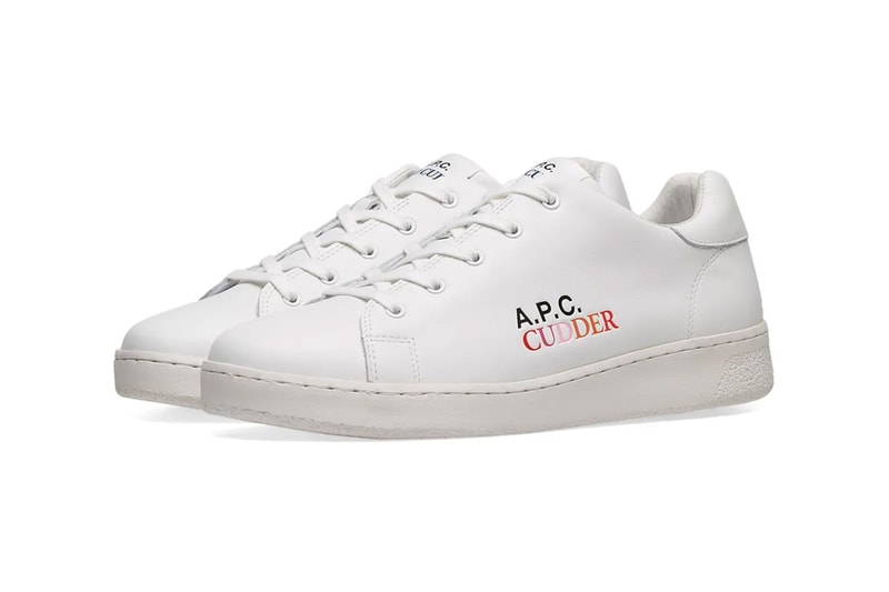 Kid Cudi x A.P.C. Collaboration Available Now petit standard dream on cardigan tennis minimal sneakers south salopette overalls bold stripe tee splash tee release info price 