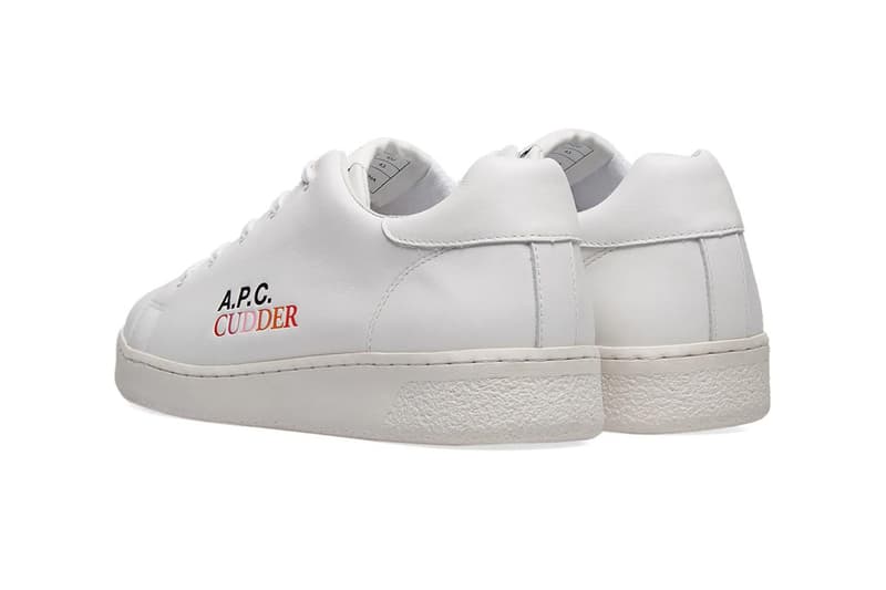 Kid Cudi x A.P.C. Collaboration Available Now petit standard dream on cardigan tennis minimal sneakers south salopette overalls bold stripe tee splash tee release info price
