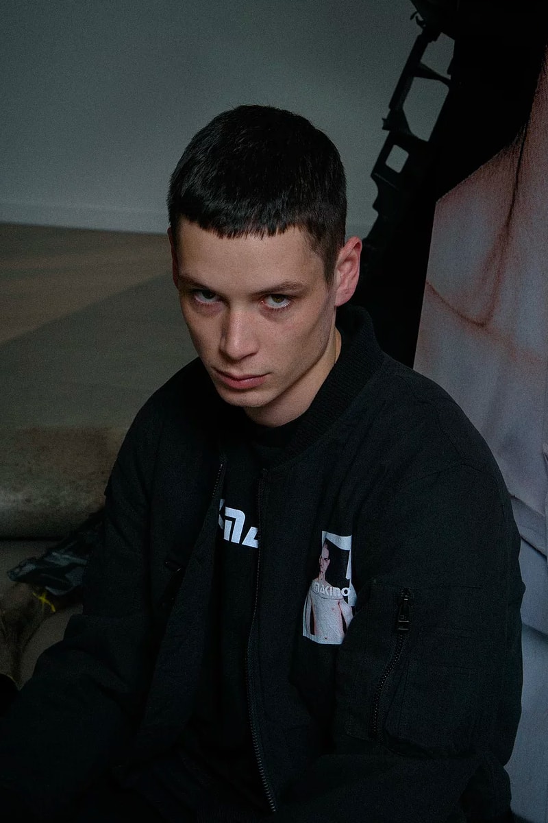 KOMAKINO Spring Summer 2019 /017 Editorial jacket hoodie t shirt pants graphics David Cronenberg Crash