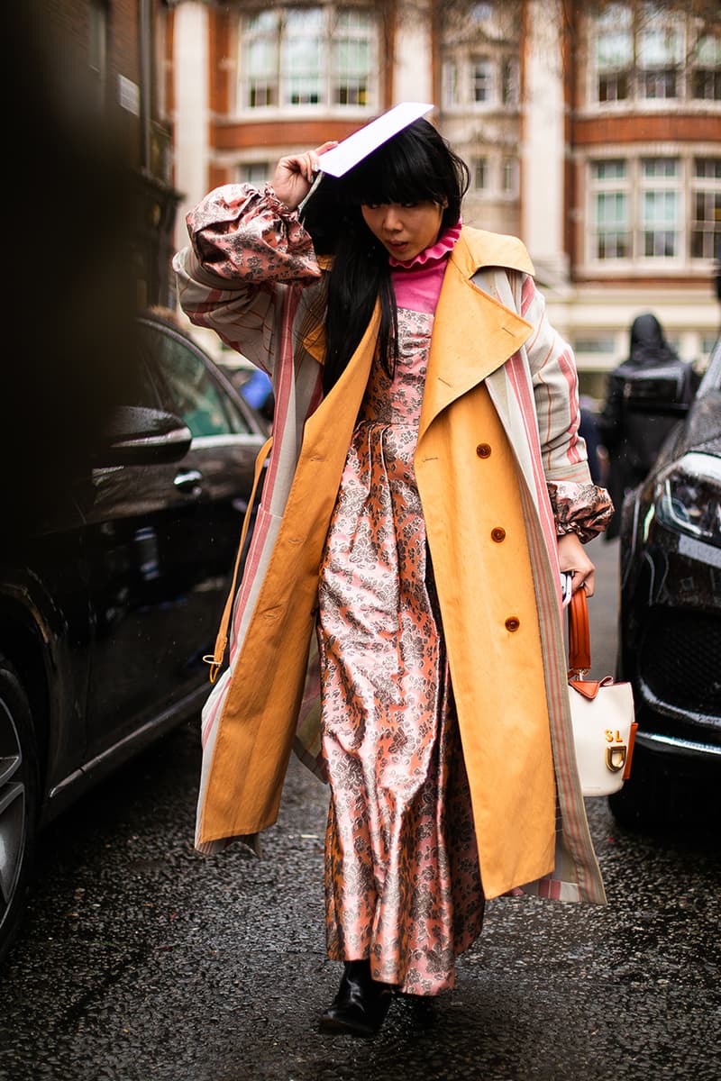 London Fashion Week Street Style FW19 Fall Winter 2019 Streetsnaps Fashion Clothing Cheyenne Maya Carty Victoria Secret Model VLTN White Boots Valentino Garavani Blazer Prada Scarf Bucket Hats Romeo Juliet Shorts Prada Milano Bag Jacket Puffer Jacket Jackets Coats Palace Skateboards Balaclava Accessories Earrings Necklaces Jewelry Aries Arise Layers Layered Clothing Off-White Virgil Abloh Sita Abellan Burberry Trench Coat JW Anderson Jonathan Ganni Chanel Skirt Waterproof Rain Gucci Balenciaga Comme Des Garçons SHIRT Versace Headband Jasper Conran Stripes Checks Striped Checkered Patterns