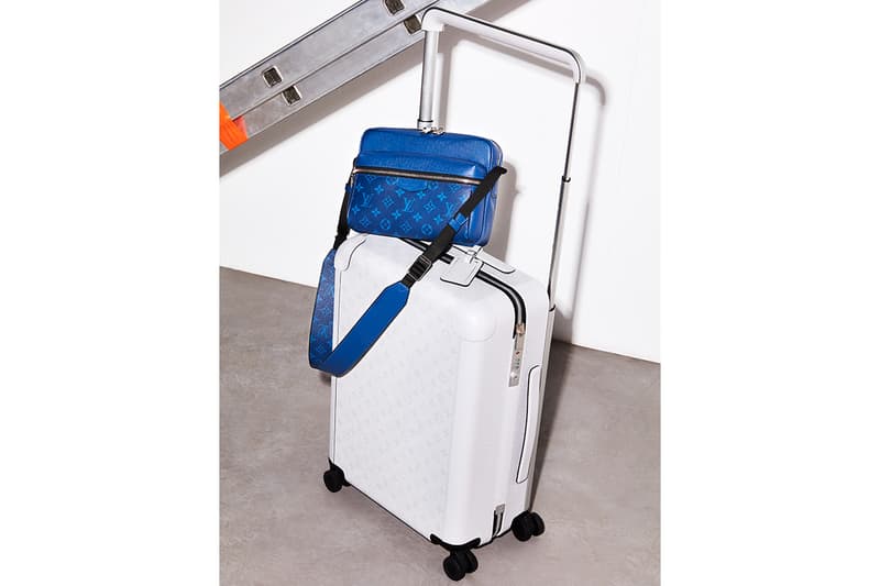 Louis Vuitton Debuts Taïgarama Leather Goods Line virgil abloh bags accessories lv blue yellow black white backpacks sidebags luggage