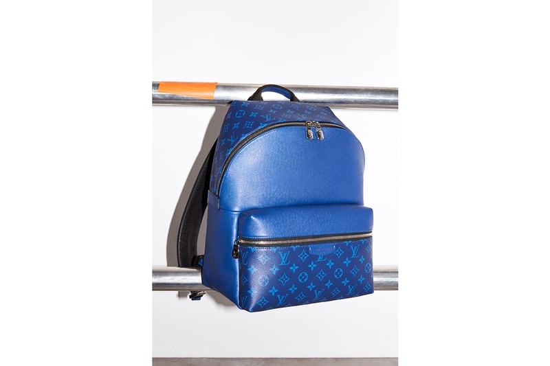 Louis Vuitton Debuts Taïgarama Leather Goods Line virgil abloh bags accessories lv blue yellow black white backpacks sidebags luggage 