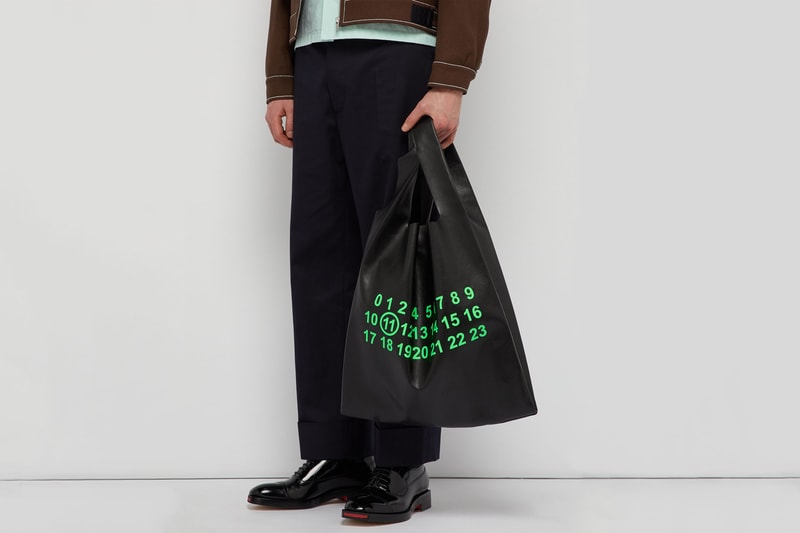 Maison Margiela Leather Logo Print Tote Bag Release