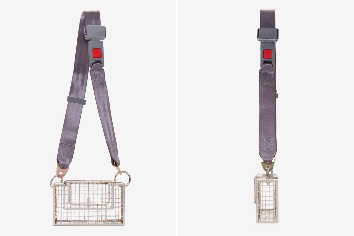 Martine Ali Seat Belt Desi Crossbody Bag Release Metal Grey For Sale Release Information Ssense Jewelry