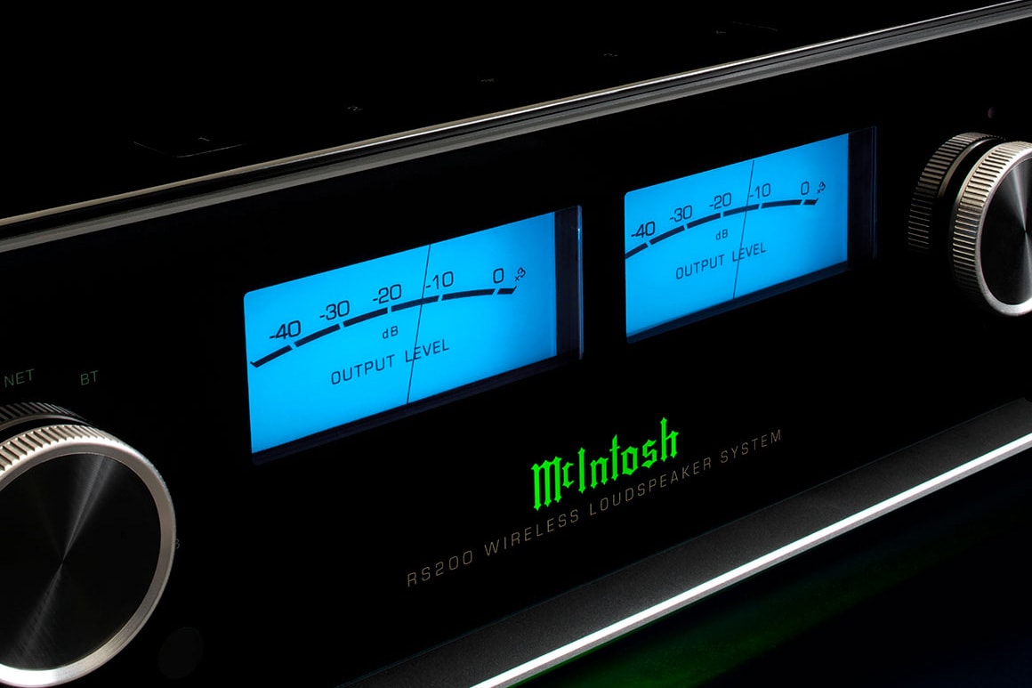 McIntosh Releases 650W RS200 Wireless Loudspeaker alexa enabled apple airplay 8 drivers (2) 4” x 6” woofers, (4) 2” midranges and (2) ¾” tweeters bluetooth 5.0 Qualcomm® aptX™ HD info price release 