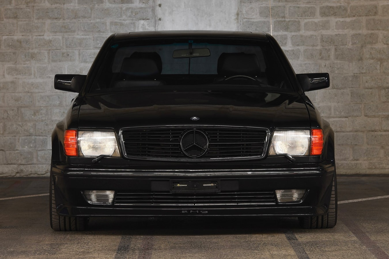 Mercedes Benz 1989 560 SEC AMG Wide Body Auction RM Sotheby's Benz Murdered-Out Blacked Out wide body Rims Engine 