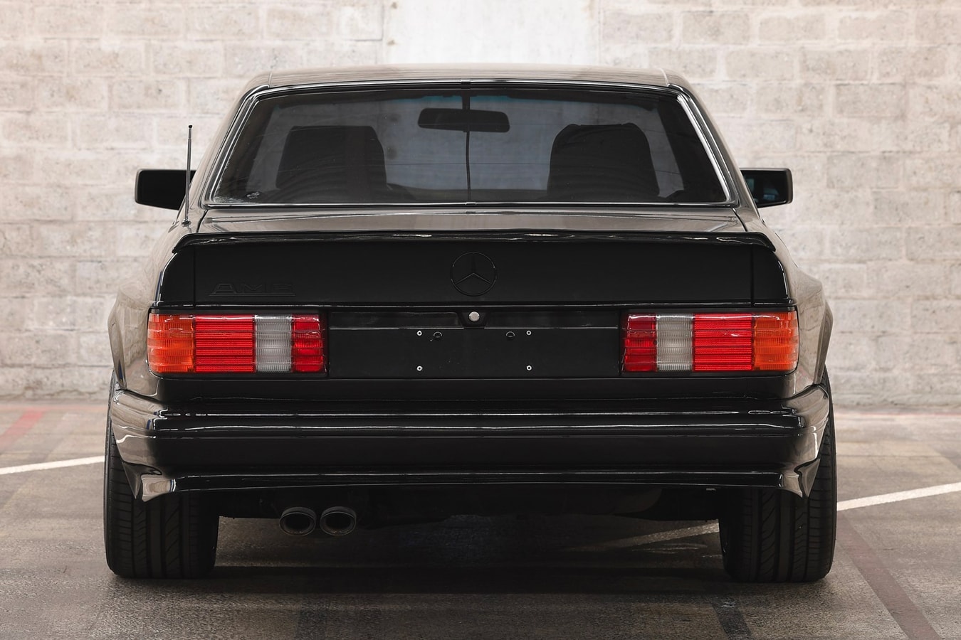 Mercedes Benz 1989 560 SEC AMG Wide Body Auction RM Sotheby's Benz Murdered-Out Blacked Out wide body Rims Engine 