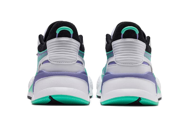 mtv puma rs x tracks 2019 march footwear sneaker shoes black white purple teal clothing apparel collection capsule