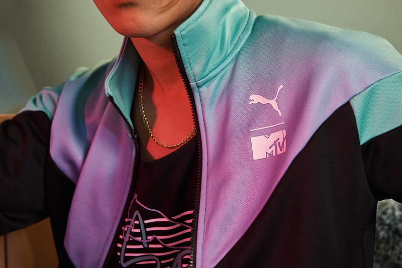 mtv puma rs x tracks 2019 march footwear sneaker shoes black white purple teal clothing apparel collection capsule