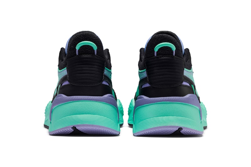 mtv puma rs x tracks 2019 march footwear sneaker shoes black white purple teal clothing apparel collection capsule