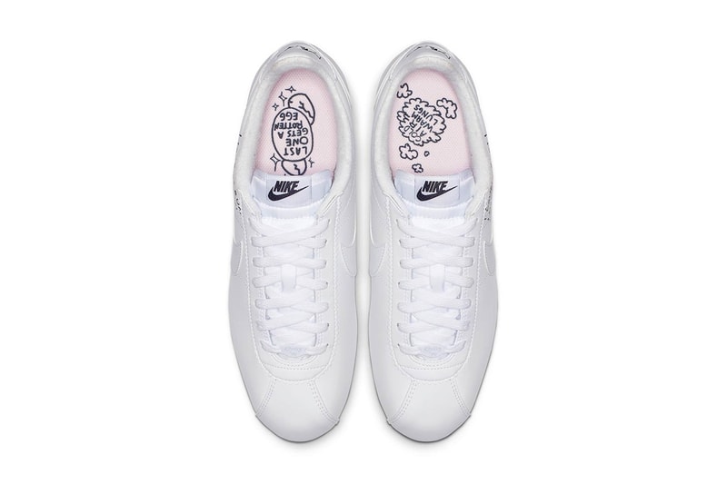 Nathan Bell x Nike Cortez Collaborative Sneaker pink white Pink Foam/Black/Sail/Pink Foam BV8165-600 White/Black/Pink Foam/White BV8165-100 release info stockist price