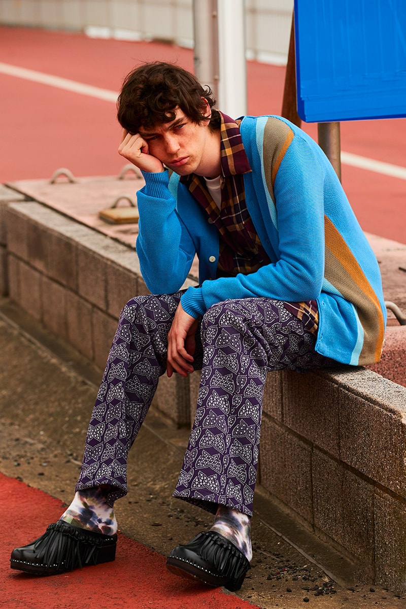 NEEDLES Pattern Poly Smooth Track Pants Release arrow butterfly red purple nepenthes new york tokyo osaka london Spring Summer 2019 
