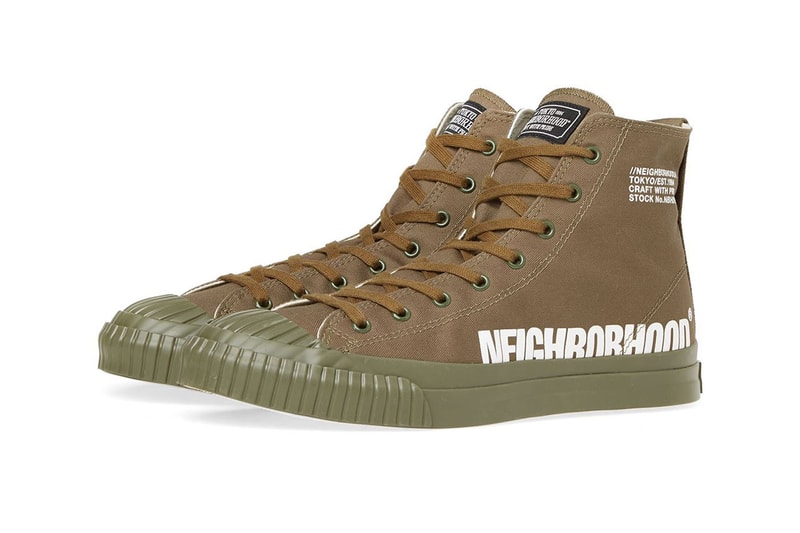 NEIGHBORHOOD SS19 spring summer 2019 gr hi military sneaker shoe colorway green olive drab black white