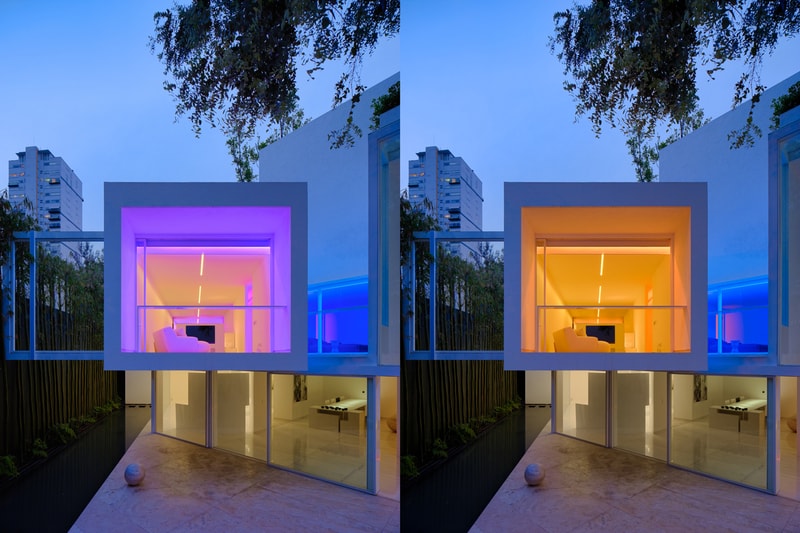 Rombo IV House mexico Miguel Ángel Aragones Architects architecture neon light house